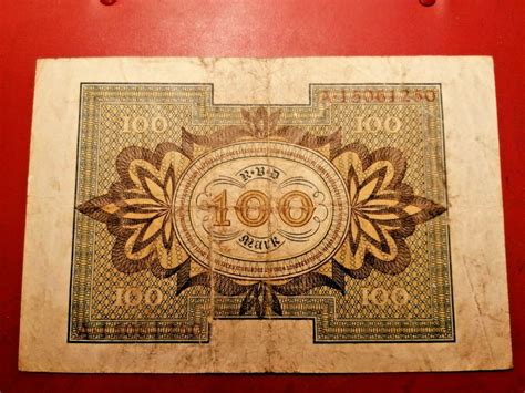 Germany Year 1920 100 Hundert Mark Reichs Banknote RBD A15061250