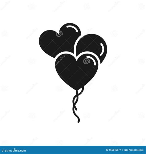 Icono Vectorial De Globos De Amor Globos En Forma De Coraz N Globos