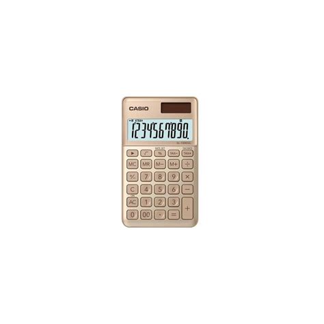 CASIO Calculadora Solar Y Pila SL 1000SC GD Dorada 10 Digitos