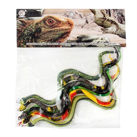 Egymen Assorted Rubber Toy Snake Soft Flexible Realistic Fake