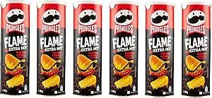 X Pringles Flame Extra Hot Cheese Chilli Snack Salato Al Gusto Di Formaggio Piccante Salty