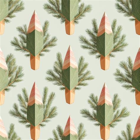 Premium Photo A Seamless Pattern Of Pine Trees