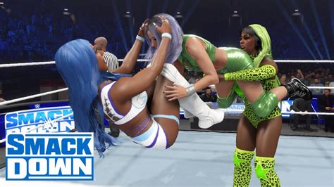 WWE 2K23 SMACKDOWN MERCEDES MONÉ TRINITY VS CANDICE LeRAE INDI