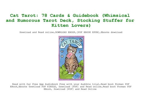 Cat Tarot Cards Guidebook Whimsical And Humorous Tarot Deck