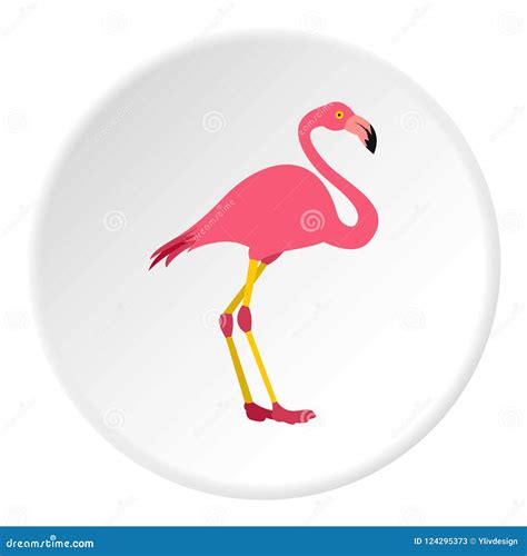 Flamingo Icon Flat Style Stock Illustration Illustration Of Neck 124295373