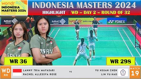 Lanny T Mayasari Rachel A Rose Vs Yu Hsuan Chen Lin Yu Hao