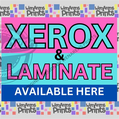 Xerox Print Scan Available Here Laminated Pvc Waterproof Sticker Sign