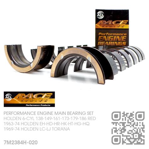 Acl Race Series Main Bearings Set 0 020 Undersize [holden 6 Cyl 138