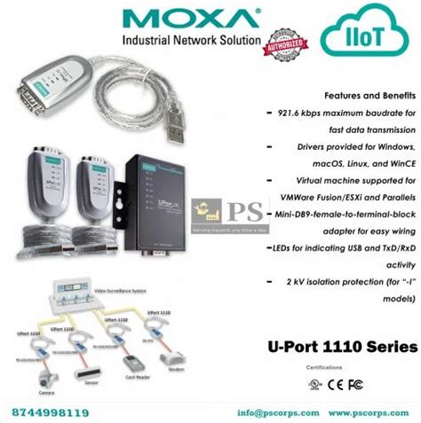 MOXA – Adaptateur De Port Série UPORT USB 1110 RS-232,, 51% OFF
