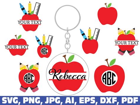 Keychain Svg Apple Svg Keychain Pattern Svg Key Ring Pattern