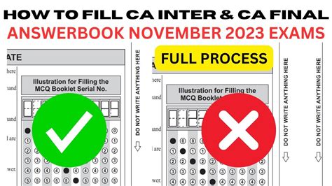 Icai New Format Ca Inter And Ca Final Nov 2023 Answersheet How To Fill Details In Icai Exam