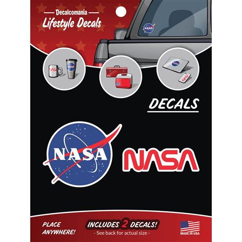 Nasa Logo Decals Set Of 2 Vinyl Stickers For Cars Or Truck Window