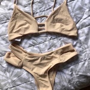 Zaful Swim New Zaful Nude Bikini Poshmark