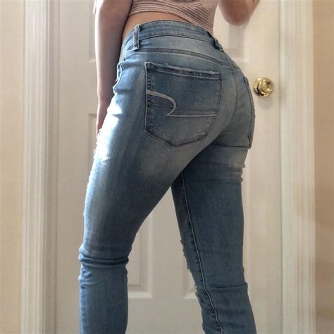 Ripped Super Stretch Jeggings ~ American Eagle Depop