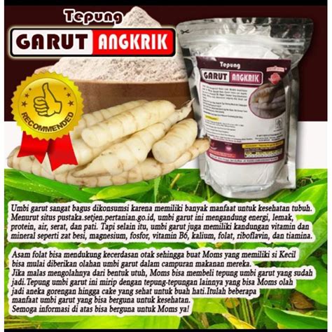 Jual Tepung Angkrik Garur Umbi Irut 500 Grm Asam Lambung Shopee Indonesia