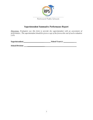 Fillable Online Sample 1: Superintendent Evaluation Form Fax Email ... 