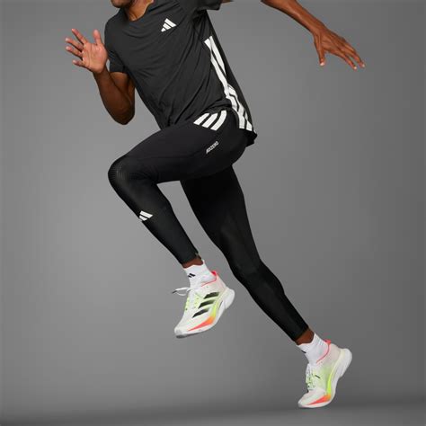 mens clothing adizero running long leggings black adidas saudi