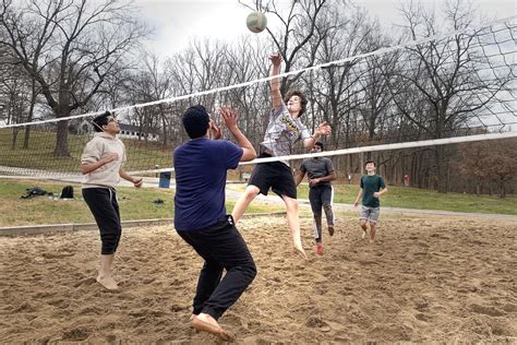 A Net Gain Senior Boys Spend Quality Time In The Sand Volleyball Pits