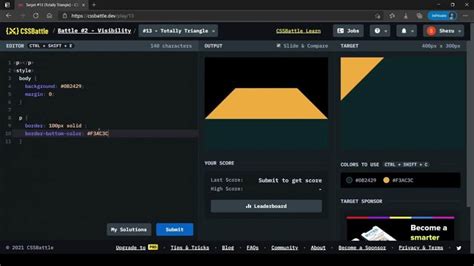 Css Battle Target Totally Triangle All Cssbattle Dev Solutions