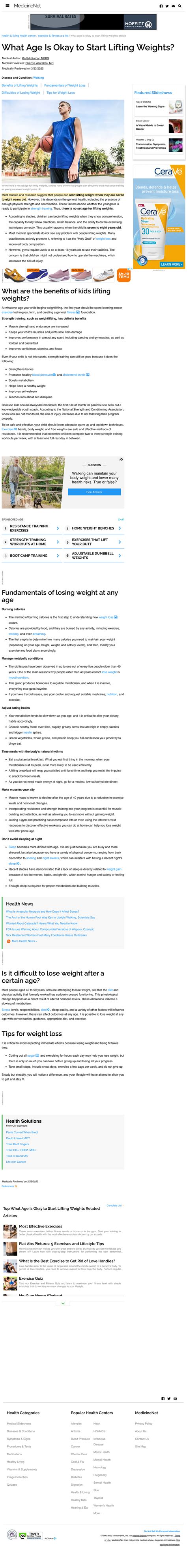 What Age Is Okay to Start Lifting Weights Resistance Training Tips