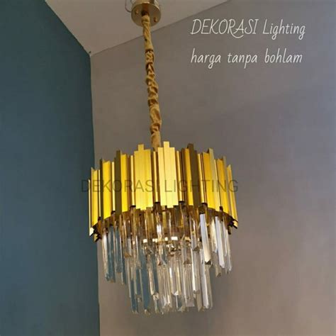 Jual Lampu Gantung Kristal Minimalis Modern 40cm Crystal Chandelier 2