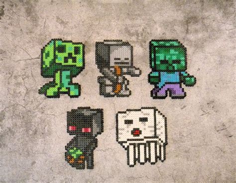 Minecraft Kawaii Pixel Mobs Magnets Decoration Birthday T Etsy