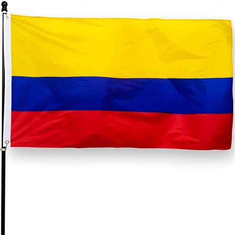 DANF Colombia Flag 3x5 Ft Thick Polyester, Fade Resistant, Brass ...