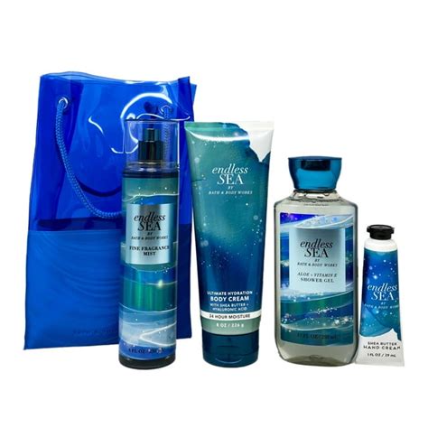 Bath And Body Works Endless Sea 4 Piece Value T Bag Set Full Size