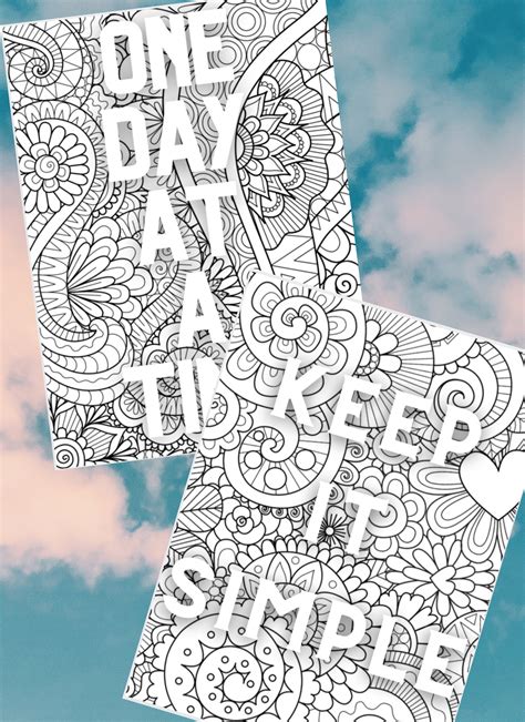 Printable Recovery Coloring Book Pages Steps Mindfulness Etsy Israel