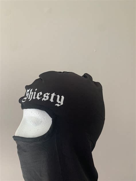 Shiesty Custom Unisex Black Adjustable Balaclava Ski Mask Etsy