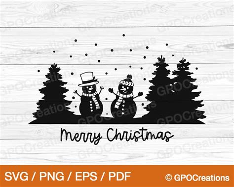 Snowman SVG Christmas Snowman SVG Merry Christmas SVG - Etsy