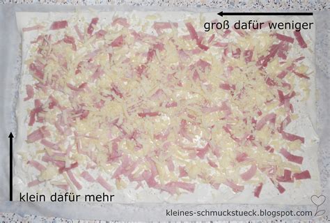 kleines Schmuckstück Rezept Käse Schinken Schnecken