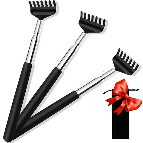 Buy 3 Pack Black Telescopic Back Scratcher Elaso Portable Extendable