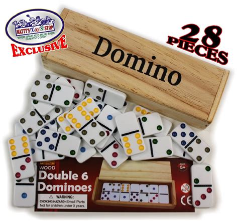 Double Six Dominoes Set Of 28 Piece Wooden Case Domino Professional Board Game | eBay