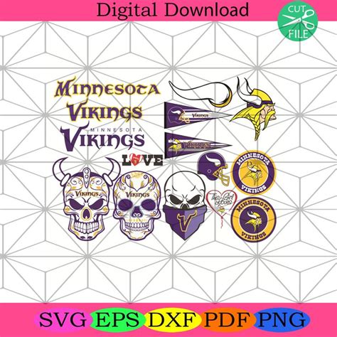 Minnesota Vikings Bundle Logo Svg Sport Svg, Minnesota Vikings Svg ...