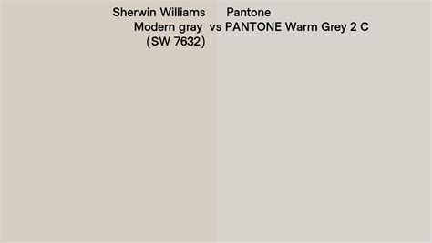 Sherwin Williams Modern Gray Sw Vs Pantone Warm Grey C Side By