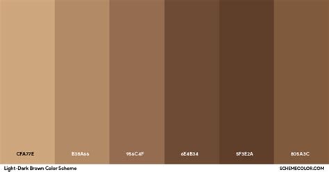 Light-Dark Brown Color Scheme - Palettes - SchemeColor.com