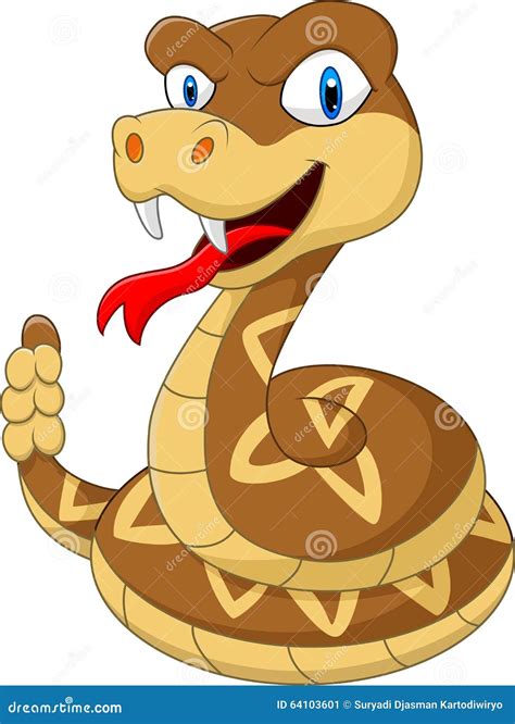 Cartoon Rattlesnake Stock Vector Illustration Of Rattle 64103601