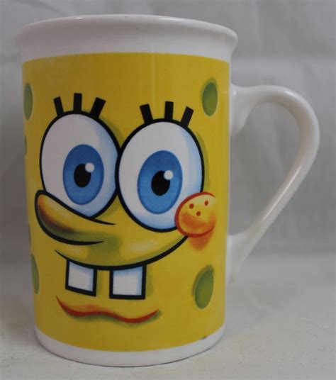 SpongeBob SquarePants Coffee Hot Cocoa Mug Viacom Yellow Face By NAWTIEHOPE On Etsy Mugs