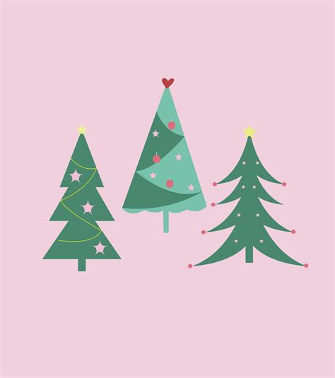 Download Christmas Trees, Minimalist, Wallpaper. Royalty-Free Stock ...