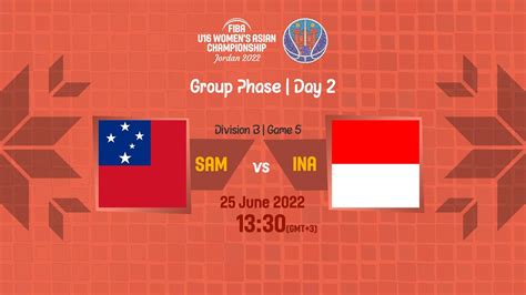 Samoa V Indonesia Full Basketball Game FIBA U16 Women S Asian