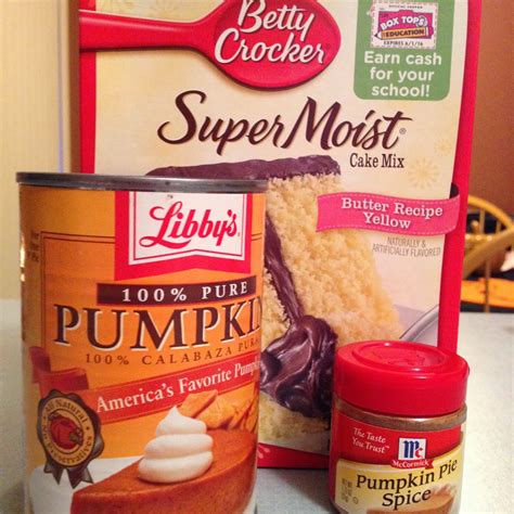 Yellow Cake Mix And Can Of Pumpkin at Katherine Lowry blog