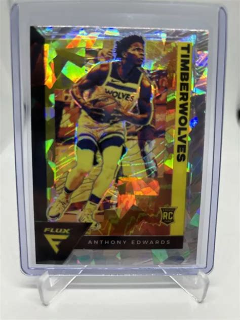 Anthony Edwards Rookie Cracked Ice Prizm Panini Flux