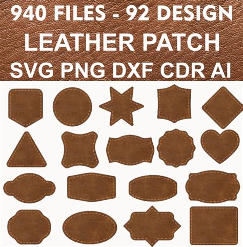 Leather Patch Design Bundle 920 Files 92 Designs Leather Patch Svg Bundle Hat Patches Svg