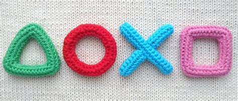 Playstation Icons Free Crochet Pattern 3d Circle Triangle X Square