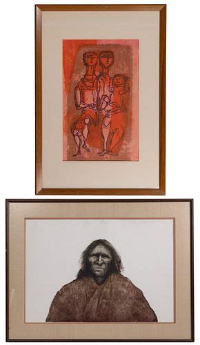 Frank Howell American 1937 1997 Buffalo Robe Serigraph Sold At