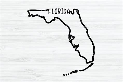 Florida Outline SVG. Florida Vector File. Florida Design. Florida ...