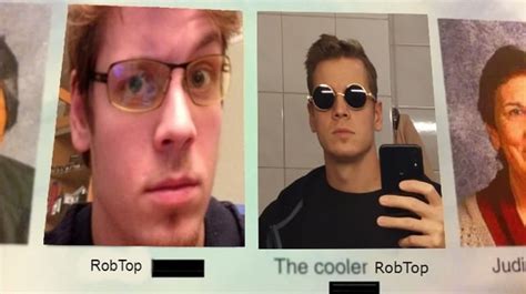 I saw the new RobTop face reveal and felt like I had to : r/geometrydash