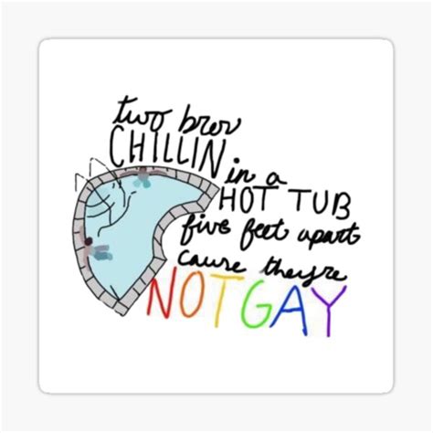 Two Bros Chilling In A Hot Tub Sticker For Sale By Corpsebymia Redbubble