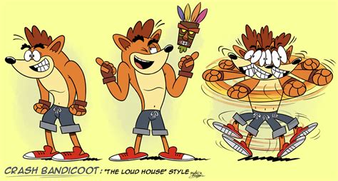 Loud House Style Crash Bandicoot By Master On Deviantart Crash